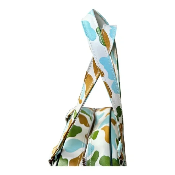 Rare Vintage Von Dutch 90's Handbag Camo Camouflage Cow Print Bowling Bag/Tote - Picture 7 of 9